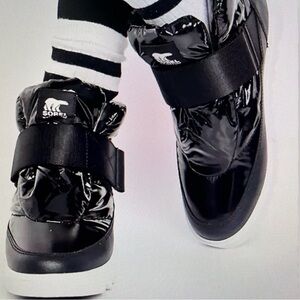 Sorel Black and White Winter Boots